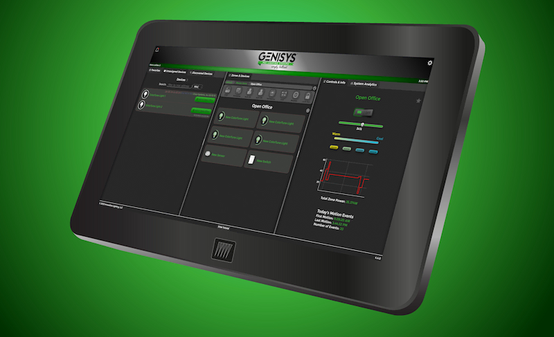 GENISYS PoE Lighting smart user interface for all devices